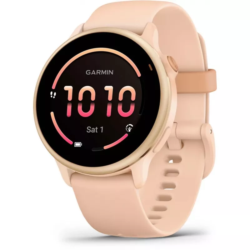 Garmin vívoactive 6 3.05 cm (1.2) AMOLED 42 mm Digitaalne 390 x 390 pikslit Puuteekraan Roosa Wi-Fi GPS (satelliit)