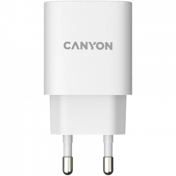 CANYON H-20, PD 20W Sisend: 100V-240V, Väljund: 1 pordi laadimine: USB-C:PD 20W (5V3A/9V2.22A/12V1.67A), EU-pistik, ülepinge-, ülekuumenemis-, ülevoolu- ja lühisekaitse