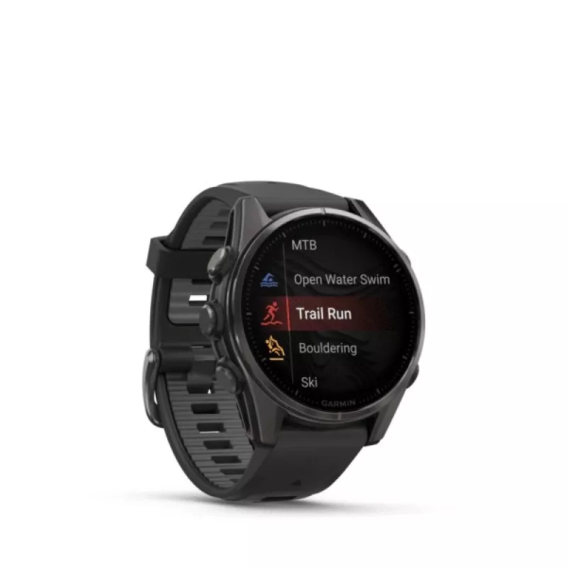 Garmin fenix 8 3,3 cm (1,3) AMOLED 43 mm Digitaalne 416 x 416 pikslit Puuteekraan Must Wi-Fi GPS (satelliit)
