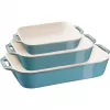 Staub 40508-172-0 Keraamiline ristkülikukujuline ahjuvormide komplekt, 3-osaline, Antique Turquoise