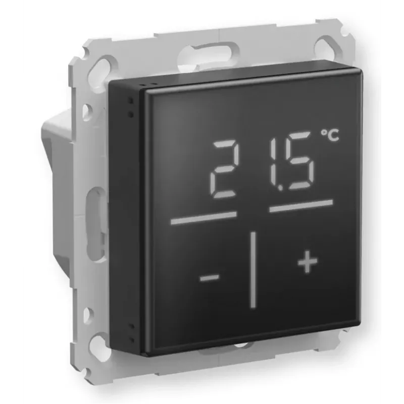 Homematic IP klaasist seinatermostaat CO₂-anduriga — mehaaniline, must, 230 V, IP20