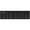 LogiLink USB 3.0 jaotur, 7-port 5.25 sisemine, kiirlaadimispordiga - Jaotur - 6 x SuperSpeed USB 3.0 + 1 x SuperSpeed USB 3.0 (laadimine)