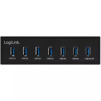 LogiLink USB 3.0 jaotur, 7-port 5.25 sisemine, kiirlaadimispordiga - Jaotur - 6 x SuperSpeed USB 3.0 + 1 x SuperSpeed USB 3.0 (laadimine)
