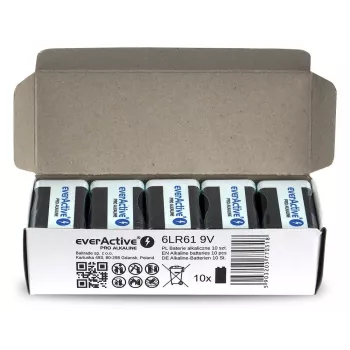 Leelispatarei EverActive Pro Alkaline 6LR61 9V