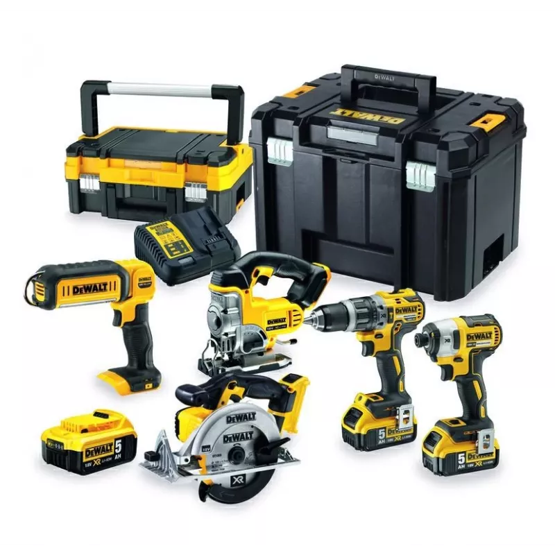 DEWALT. COMBO KIT 18V DCK551P3T (DCD796+DCF887+DCS39+DCS331+DCL050) 3x5.0Ah TSTAK