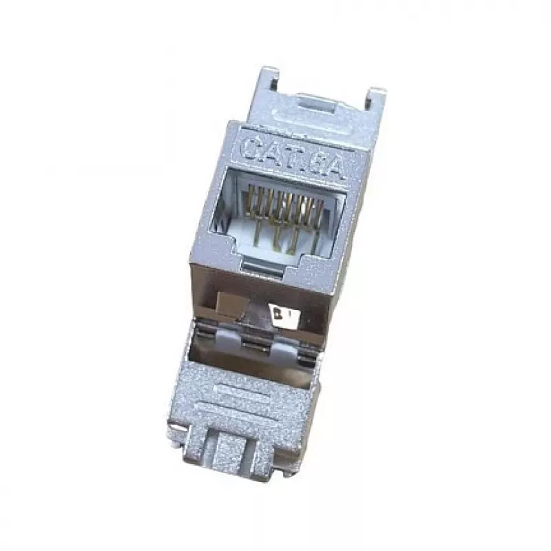 Shielded Cat.6A õhuke Keystone Jack, EQUIP 767223, Toolfree, RJ-45, lame, Silver, 8 pcs