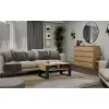 Kohvilaud top e shop Modern 90×58×50 cm, antratsiitkarkass, kunstnikutamme riiulid, matt