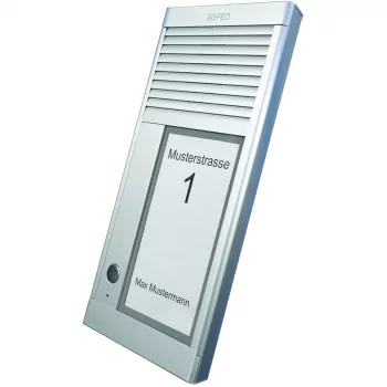 AGFEO DoorSpeak 1, juhtmega, IP33, alumiinium, alumiinium, seinakinnitus, 115 mm