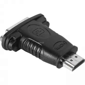 Wentronic Goobay HDMI™ / DVI-D adapter, HDMI standardpistik (tüüp A), must - 19-kontaktiline HDMI™ pistik > DVI-D (24+1) pesa (68098)