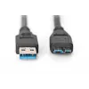 ASSMANN SuperSpeed USB 3.0 kaabel, USB A pistik Micro USB B-pistik, Cu AWG 28, 2x varjestatud, pikkus 1,0 m (AK-300116-010-S)