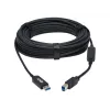 Eaton Tripp Lite Series USB 3.2 Gen 1 Plenum-Rated Fiber Active Optical Cable (AOC) - A/B M/M, must, 20m - USB-kaabel - USB Type A (M) USB Type B (M) - USB 3.2 Gen 1 - 20,0 m - P