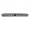 Eaton Tripp Lite USB-C dokk, kolmekordne ekraan - 4K HDMI/DisplayPort, VGA, USB 3.2 Gen 1, USB-A/USB-C jaotur, GbE, 100W PD laadimine, rahvusvahelised toitekaablid - dokkimisjaam - USB-C