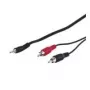 Wentronic Goobay 3,5mm-pistik-/RCA-adapterkaabel, must, 3 m - 3,5 mm pistik (3-kontaktiline, stereo) > 2x RCA-pistik (heli vasak/parem) (50196)