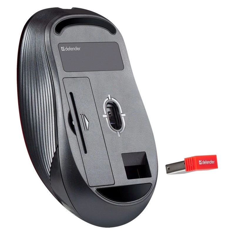 Juhtmevaba RF vaikne hiir DEFENDER Gassa MM-105 — Mõlemakäeline, 1600 DPI, 2,4 GHz, nano-USB vastuvõtja