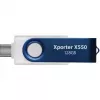 USB-mälupulk PATRIOT Xporter X550 128 GB, kahe liidesega USB-A ja USB-C 3.2 Gen 1, sinine/valge
