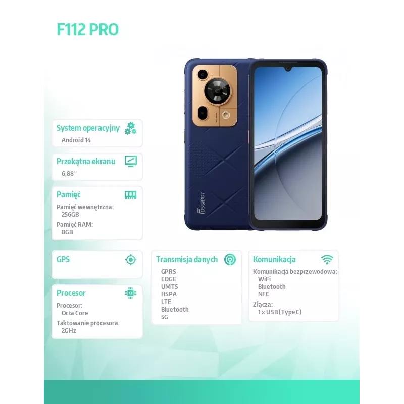 Nutitelefon FOSSiBOT F112 Pro — sinine