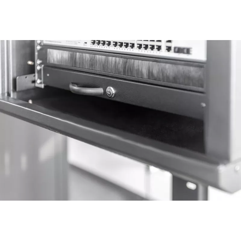 Klaviatuurisahtel dokumendihoidikuga Digitus DN-19 KEY-1U-SW