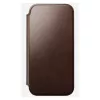 Nomad Modern Leather Folio mobiiltelefoni ümbris iPhone 17 Pro Max — pruun, nahk, 6,3-tolline ekraan, 4 kaarditaskut
