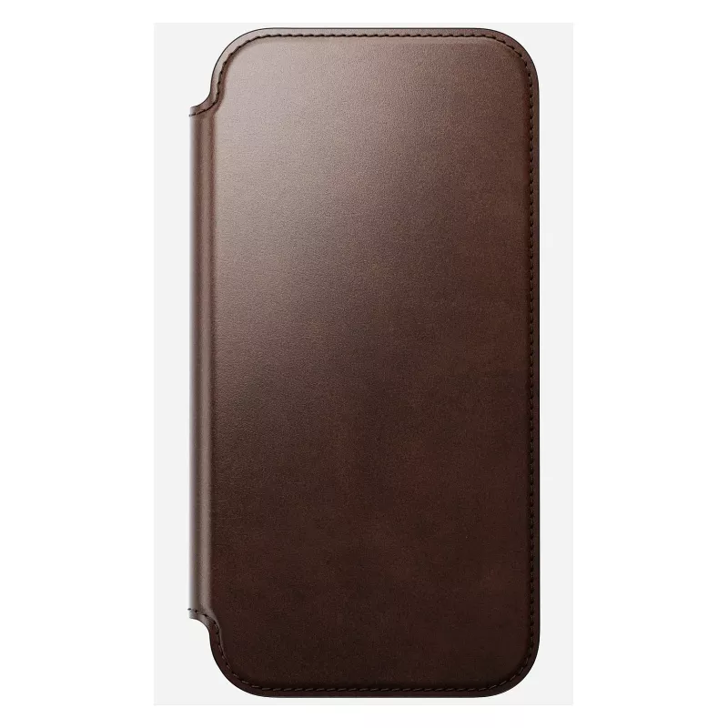 Nomad Modern Leather Folio mobiiltelefoni ümbris iPhone 17 Pro Max — pruun, nahk, 6,3-tolline ekraan, 4 kaarditaskut