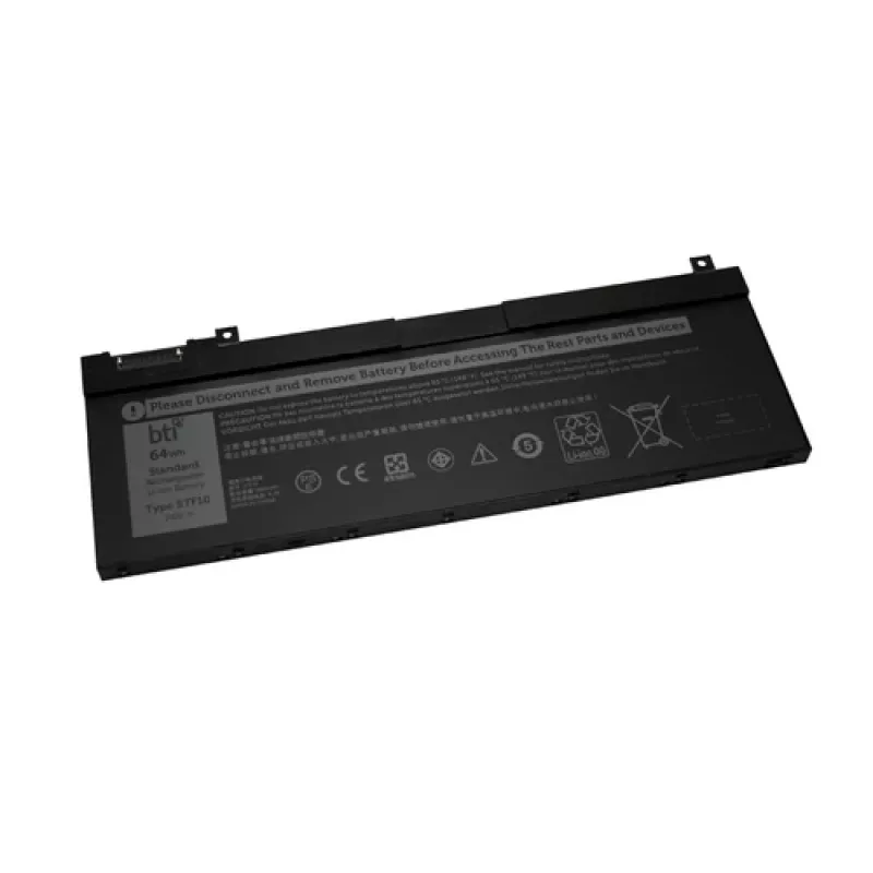 Aku BTI Precision 7530 jaoks, 8000 mAh, 7,6 V, Li‑Ion, must, OEM 5TF10