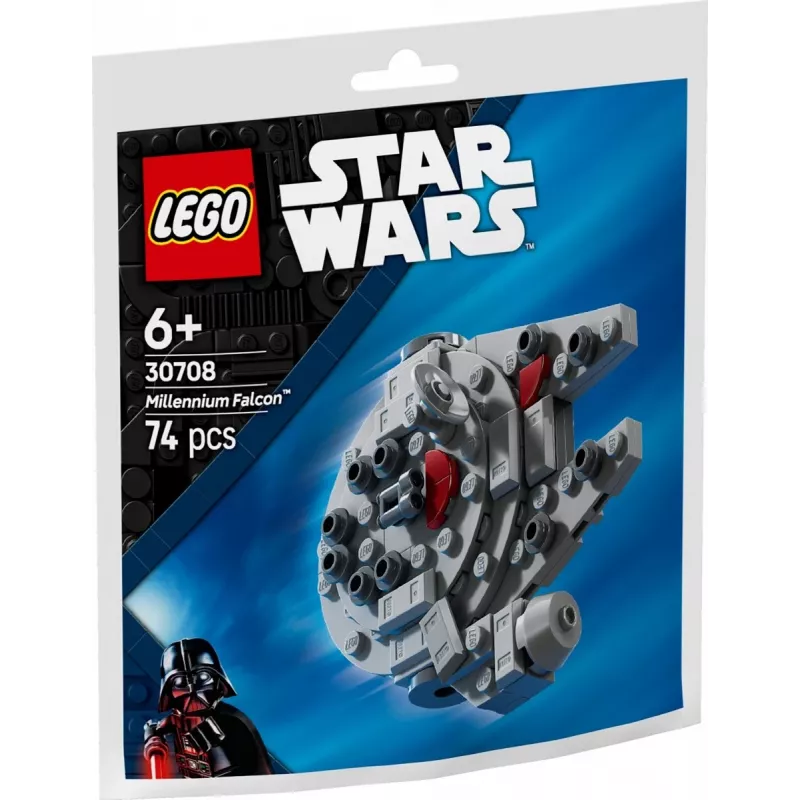 LEGO konstruktsioonimänguasi 30708 Star Wars Millennium Falcon minimudel polükotis, väike kollektsioneeritav komplekt