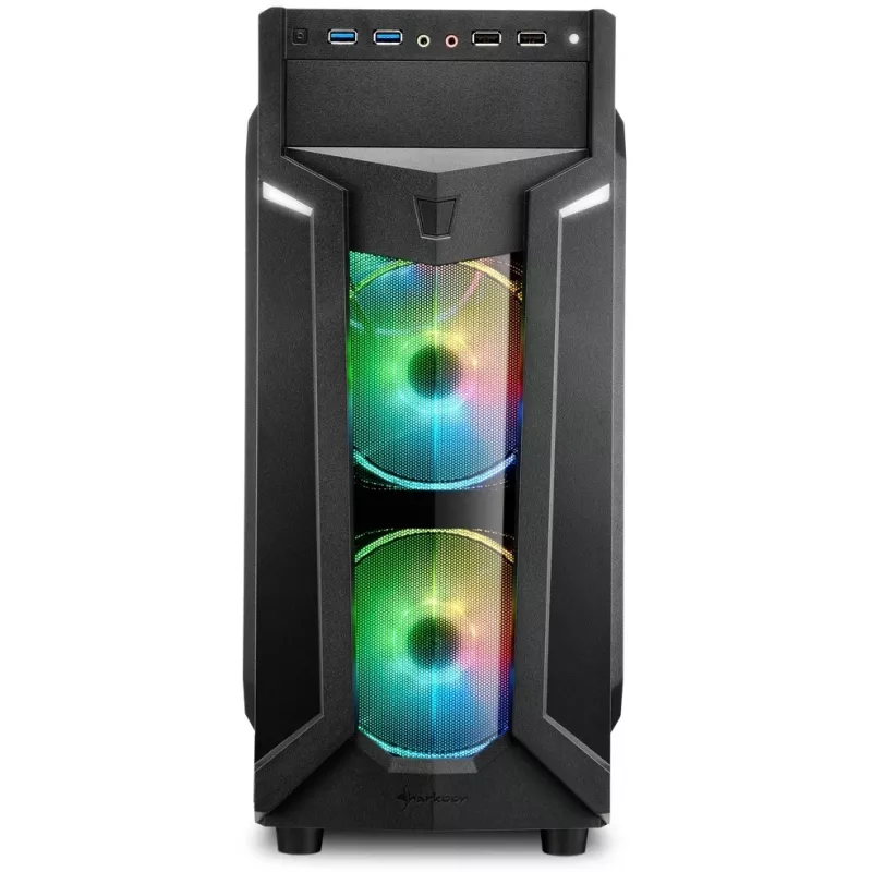 PC korpus Sharkoon VG6-W RGB Midi Tower Must