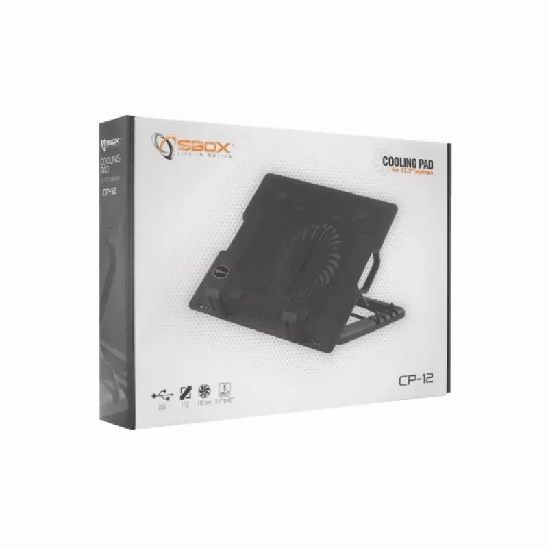 Sbox CP-12 Jahutusplatvorm sülearvutile 17,3 inch