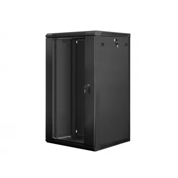 Lanberg seinale paigaldatav paigalduskapp 19 inch 22U 600x600mm must (klaasuks)