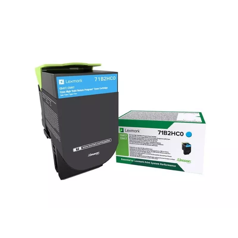 Lexmark 71B2HC0 toonerikassett 1 tk Originaal Tsüaan
