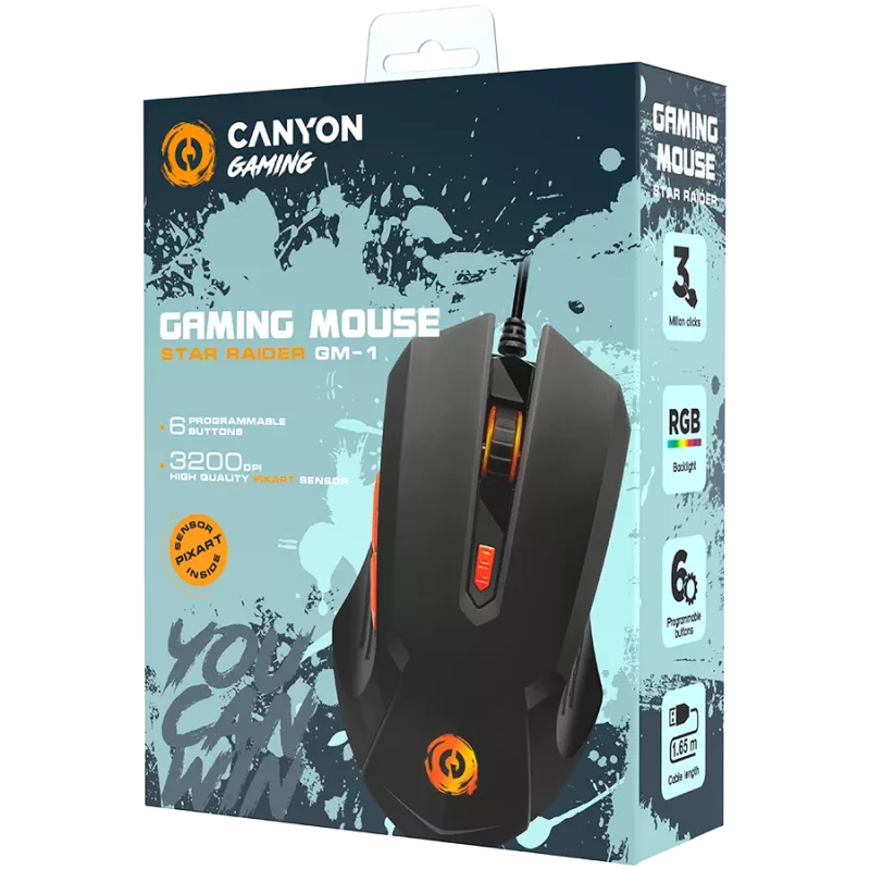 Mänguhiir Canyon Star Raider USB Type-A