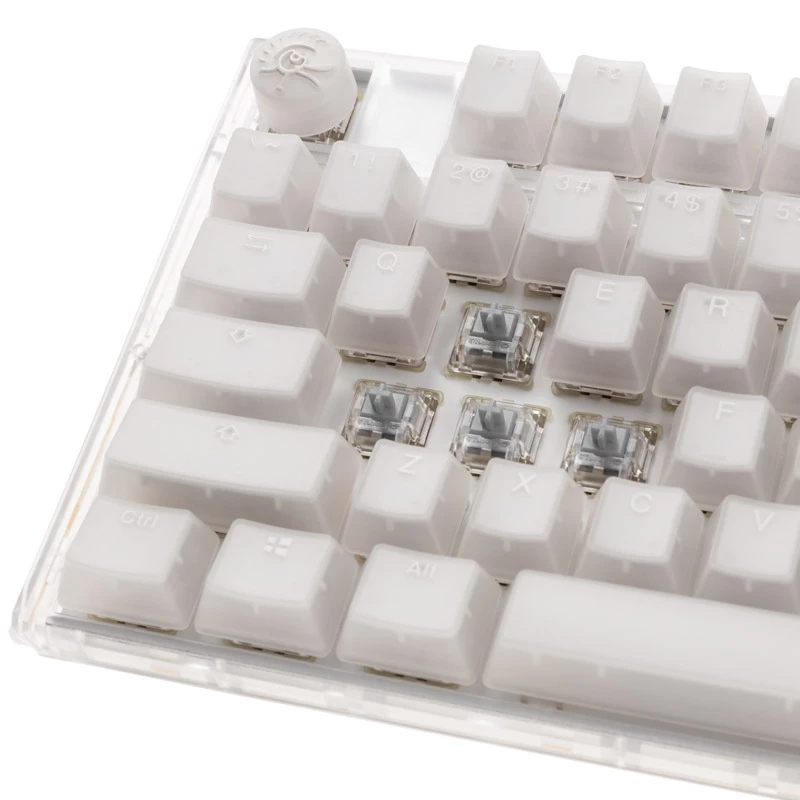 Ducky One 3 RGB klaviatuur, mängurile, USB, QWERTY, USA inglise keel, valge