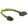 Delock 82924 SATA 15-kontaktine 6-kontaktilisele PCI Expressi toitekaablile