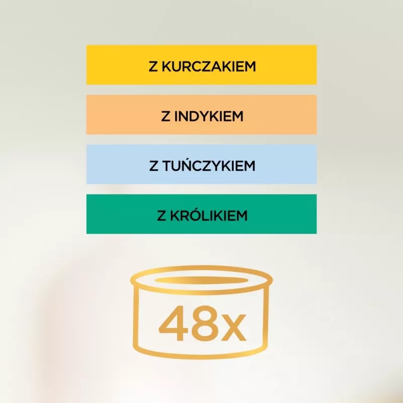 Märg kassitoit multipakend Purina Nestlé Gourmet Gold Mus Mix 48×85 g purki sorteeritud maitsetega