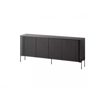 Kummut cama meble VERA 190x40x80 cm, must matt, puitlaastplaat, 16 mm raam