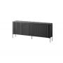 Kummut cama meble VERA 190x40x80 cm, must matt, puitlaastplaat, 16 mm raam