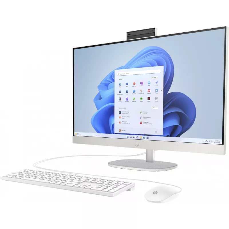 HP 27-cr0007ng - Kõik-ühes (terviklahendus) - Ryzen 5 7520U / 2,8 GHz - RAM 16 GB - SSD 512 GB - NVMe - Radeon Graphics - 1GbE, Bluetooth 5.3, Wi-Fi 6 - WLAN: 802.11a/b/g/n/ac/ax