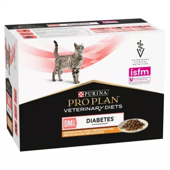 PURINA Pro Plan Veterinary Diets DM St/Ox Diabetes Management - märg kassitoit - 10 x 85g