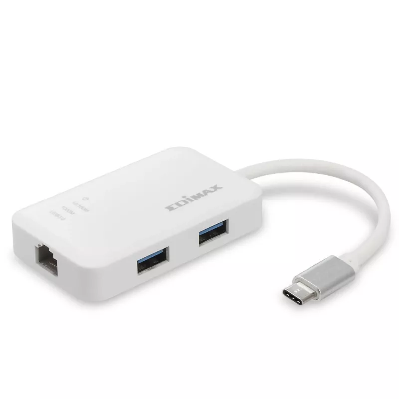Edimax EU-4308 sülearvuti dokk/pordireplikaator USB 3.2 Gen 1 (3.1 Gen 1) Type-C valge