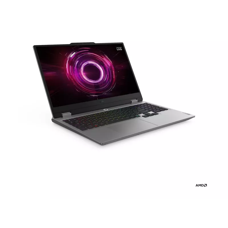 Sülearvuti Lenovo LOQ Ryzen 5, 15,6 tolli FHD IPS 144 Hz, 16 GB muutmälu, 512 GB SSD, NVIDIA RTX 5050 8 GB, Windows 11 Home (Luna Grey)