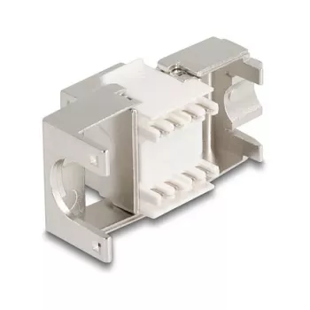 Keystone-moodul DELOCK 90723 — lame RJ-45 pesa, hõbe/valge, 16×28,5×22,6 mm