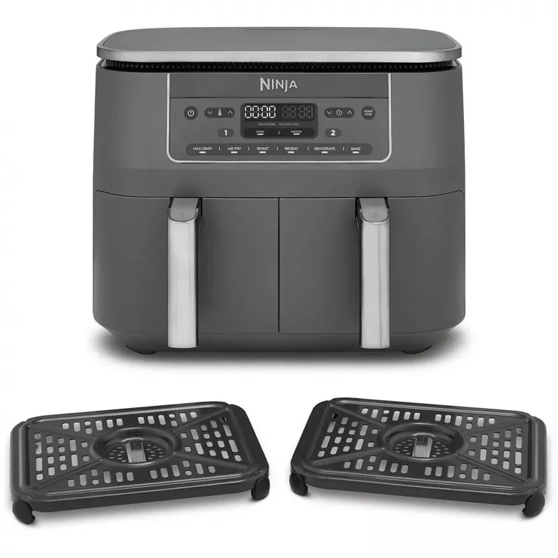 Ninja DZ300EU kahe tsooniga kuumaõufritüür, 7,6 l (2 x 3,8 l), 2400 W, 240 °C, hall