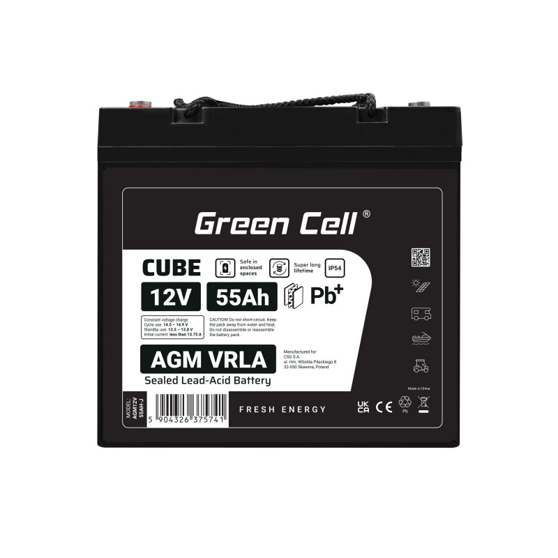 Aku AGM VRLA 12V 55Ah IP54