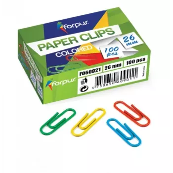 Clips Forpus, värviline, 26 mm, ümmargune (100) 1104-008