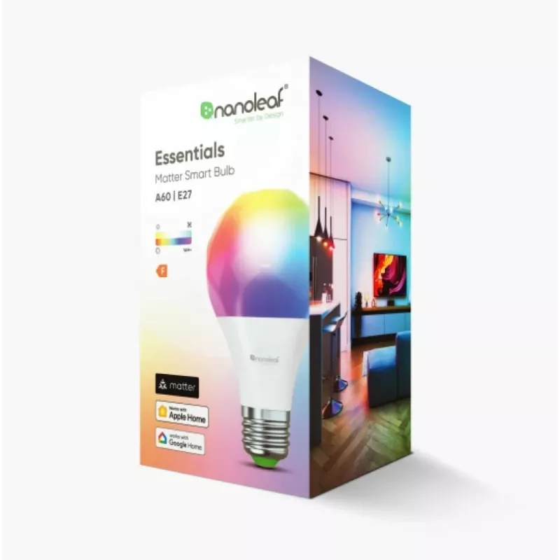 Essentials Smart A60 Pirn E27 Matter 9W 806Lm RGBCW 2700-6500K | E27 | 8.5 W | RGBCW | Bluetooth, Thread