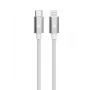 TB kaabel USB-C - Lightning braided 1m, Hõbedane