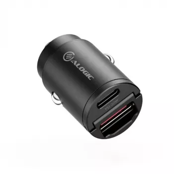 ALOGIC Rapid Power 30W mini autolaadija USB-C USB-A kiirlaadimine