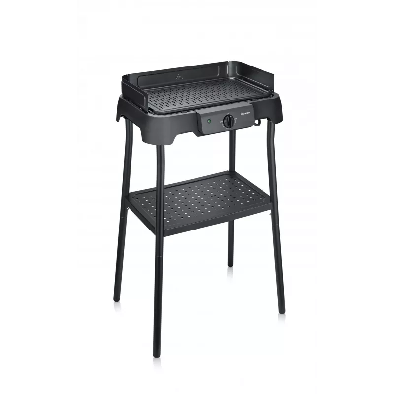 Tabletop electric grill SEVERIN PG 8596, 2000 W, rectangular grid, Must, rotary control