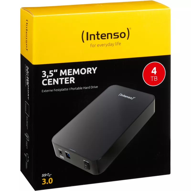 Intenso Memory Center 4TB USB 3.0 3,5-tolline väline kõvaketas, must (6031512)