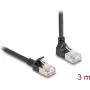 Võrgukaabel DeLOCK RJ45 Cat.6A 3m Must 90° Alla Suunatud Nurgaga