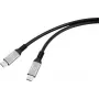 Renkforce USB-C-kaabel USB4-pistik Must Alumiinium-pistik Silikoon (RF-6805038)